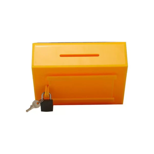 Tip Box Sarı Küçük Boy(15x13x11 cm) - Bağış Kutusu