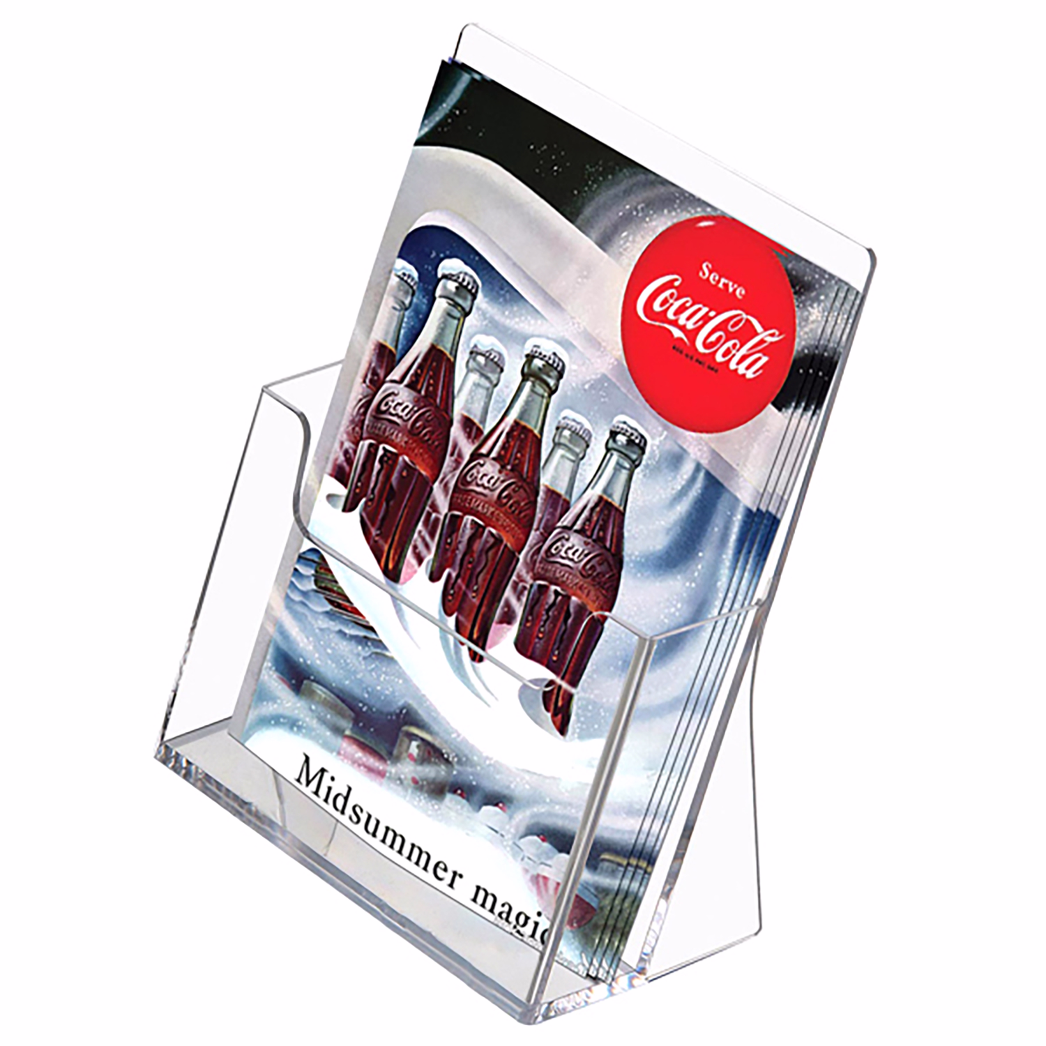 Şeffaf masaüstü broşür standı 15x21