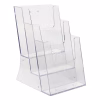 Masaüstü broşürlük 15x21 cm 3 Katlı şeffaf ürün örneği