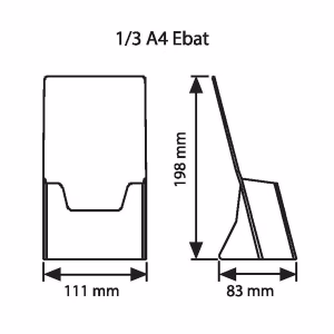 10x21 cm şeffaf broşürlük ölçüleri